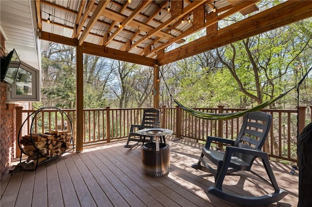 view of wooden terrace