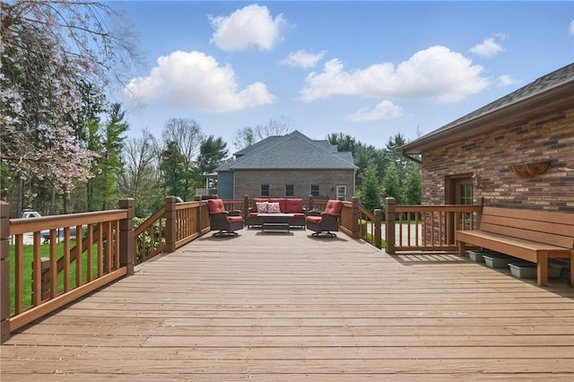 1058 Rimrock Rd, City Of Greensburg, PA 15601 - wooden deck with an outdoor hangout area