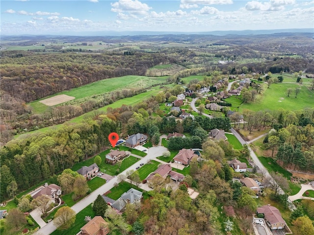 1058 Rimrock Rd, City Of Greensburg, PA 15601 - aerial view featuring a view of trees and a residential view