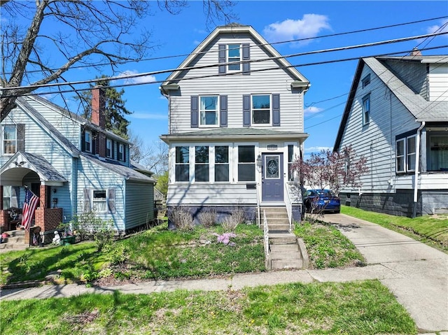 view of front of home with entry steps