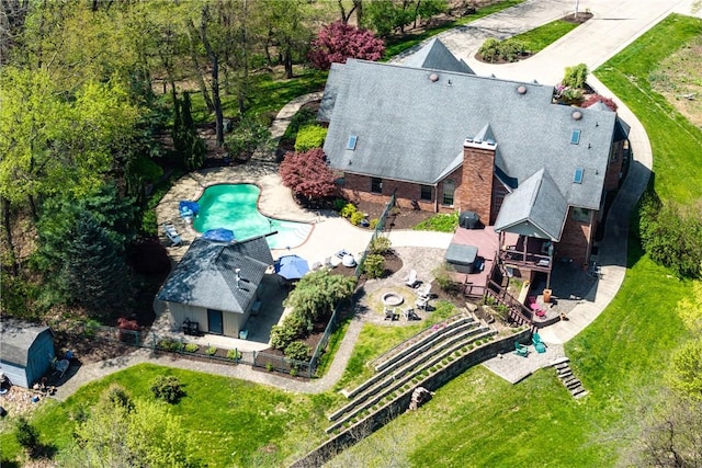 birds eye view of property