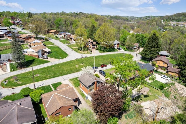 aerial view featuring a residential view