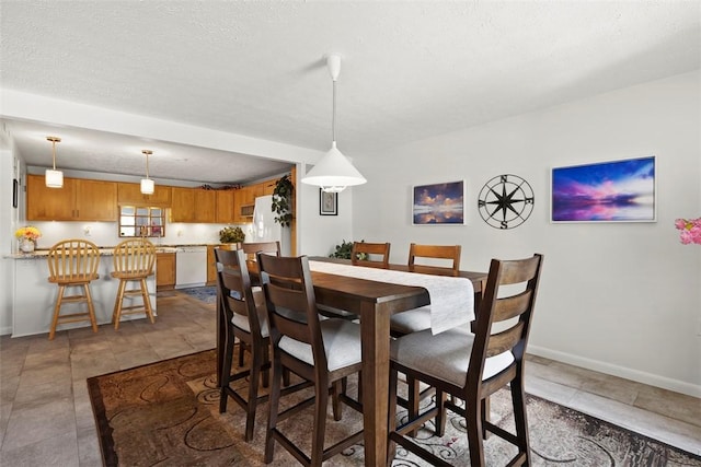 dining space featuring baseboards