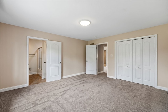 127 Bridle Trl, Peters Twp, PA 15367 - unfurnished bedroom with baseboards, ensuite bathroom, carpet, and a closet