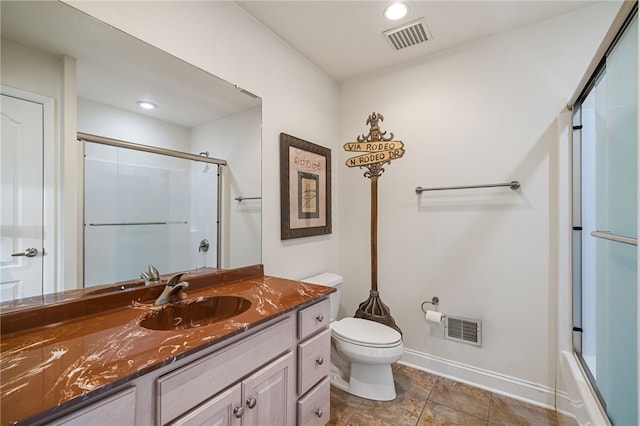 127 Bridle Trl, Peters Twp, PA 15367 - bathroom with baseboards, a shower with door, and visible vents