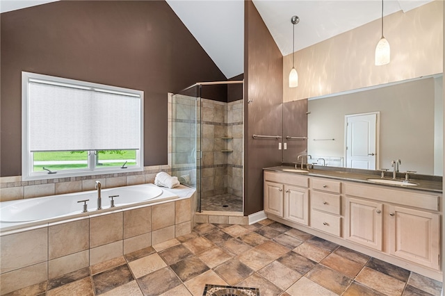 127 Bridle Trl, Peters Twp, PA 15367 - full bath featuring a garden tub, a sink, double vanity, and a shower stall