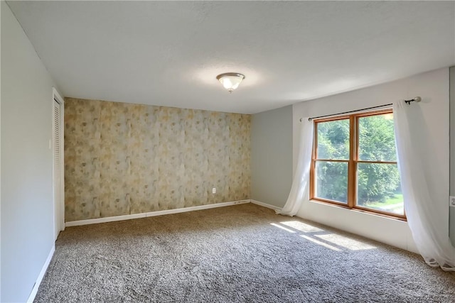 1060 Cherry Hill Rd, North Sewickley Twp, PA 16117 - carpeted spare room featuring baseboards and wallpapered walls