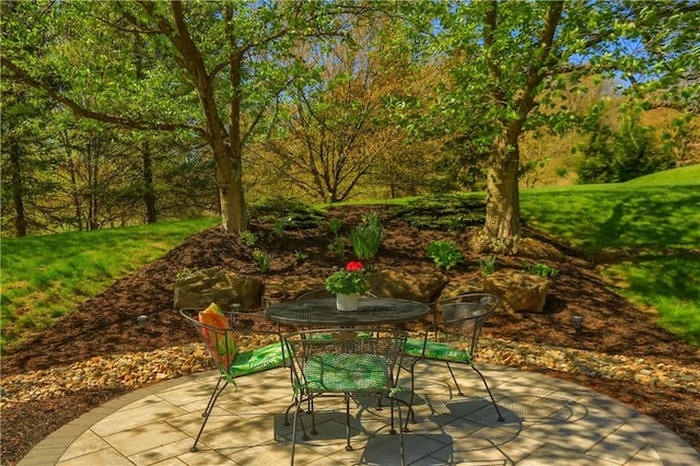 view of patio with outdoor dining space