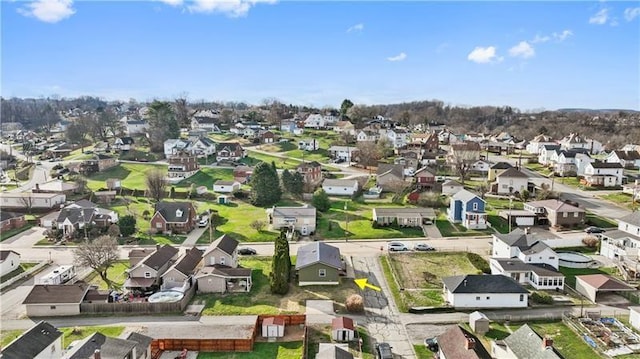 birds eye view of property featuring a residential view