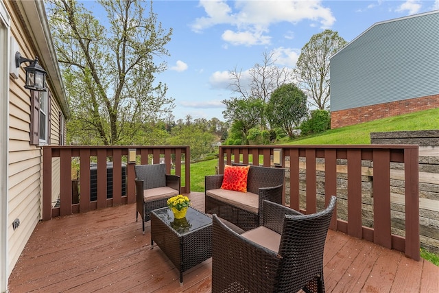 948 Broglie Dr, South Park, PA 15236 - wooden terrace with an outdoor hangout area