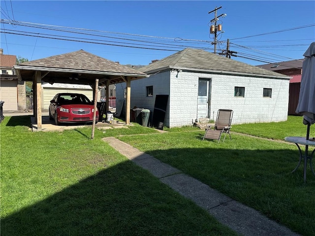 407-409 4th Ave, Ford City Boro, PA 16226 - exterior space featuring an outdoor structure and a carport
