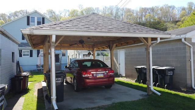 407-409 4th Ave, Ford City Boro, PA 16226 - view of parking / parking lot with ceiling fan and a carport