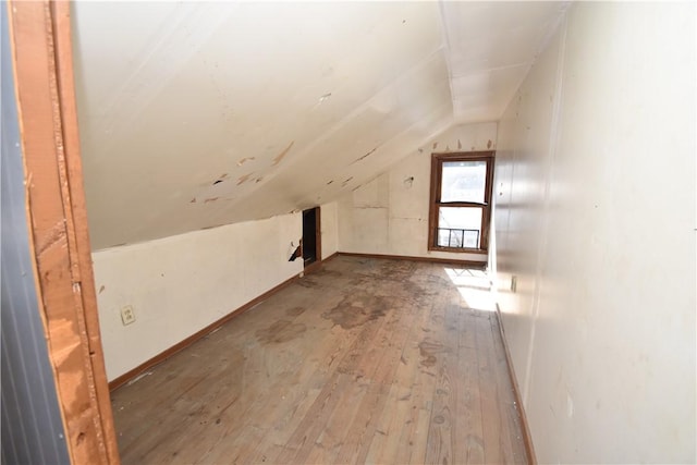 407-409 4th Ave, Ford City Boro, PA 16226 - bonus room with baseboards, hardwood / wood-style floors, and lofted ceiling