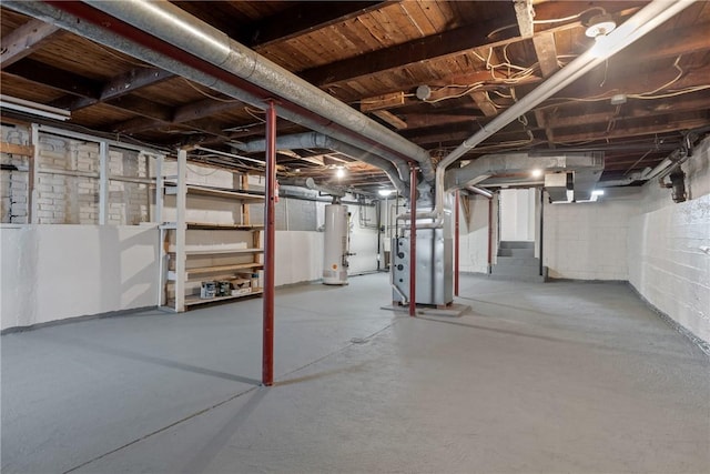 2425 Park Ave, South Franklin, PA 15301 - unfinished basement with heating unit and water heater