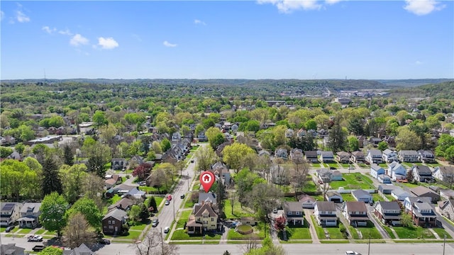 bird's eye view featuring a residential view