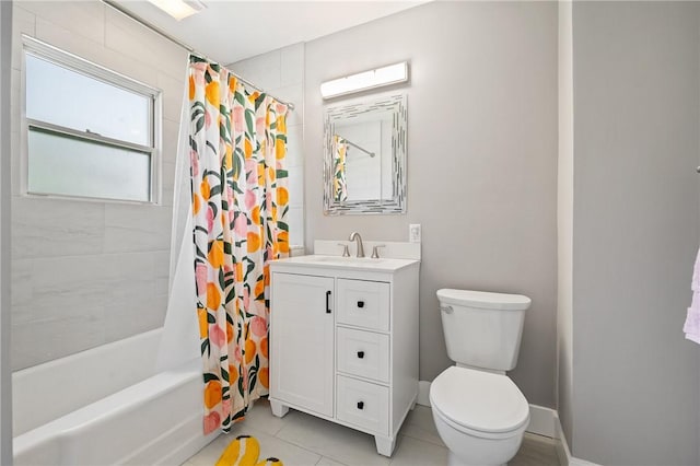 1117 Woodbourne Ave, Brookline, PA 15226 - bathroom with vanity, toilet, tile patterned flooring, and shower / bath combo with shower curtain