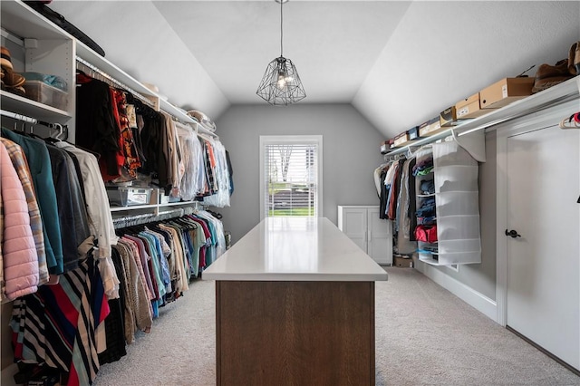 131 Woodford Dr, Adams Twp, PA 16033 - walk in closet featuring light colored carpet and lofted ceiling