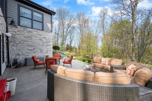 131 Woodford Dr, Adams Twp, PA 16033 - view of patio / terrace featuring outdoor lounge area