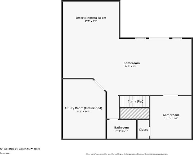 131 Woodford Dr, Adams Twp, PA 16033 - floor plan