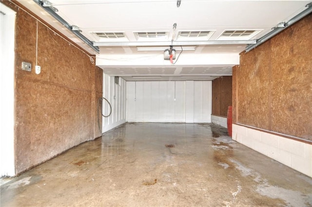 garage with visible vents