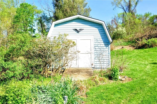 view of shed