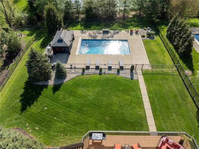 307 Abbey Brook Ln, Peters Twp, PA 15367 - aerial view of property and surrounding area featuring a pool area
