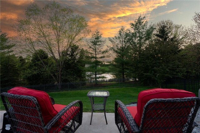 view of patio / terrace featuring a fenced backyard