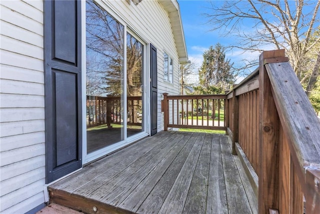 view of wooden deck