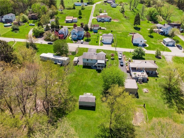 bird's eye view with a residential view