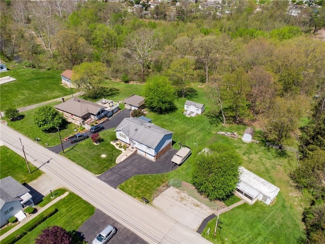 bird's eye view with a residential view
