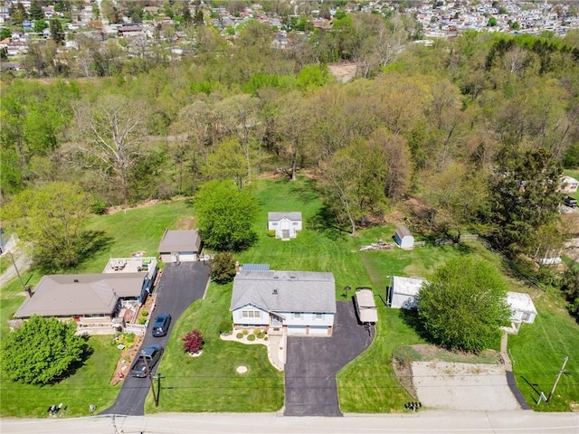 drone / aerial view featuring a residential view