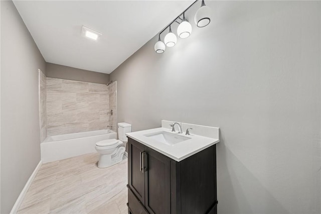 544 4th Ave, New Kensington, PA 15068 - bathroom featuring vanity, bathtub / shower combination, and toilet