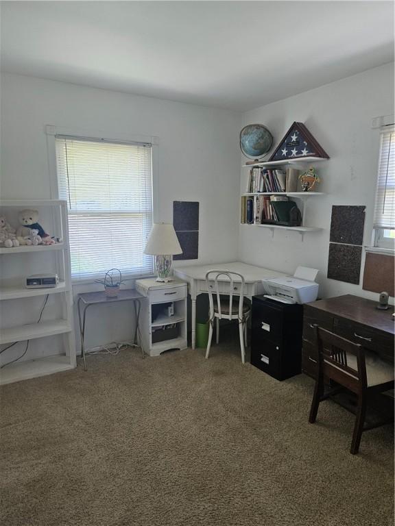 office area with carpet floors