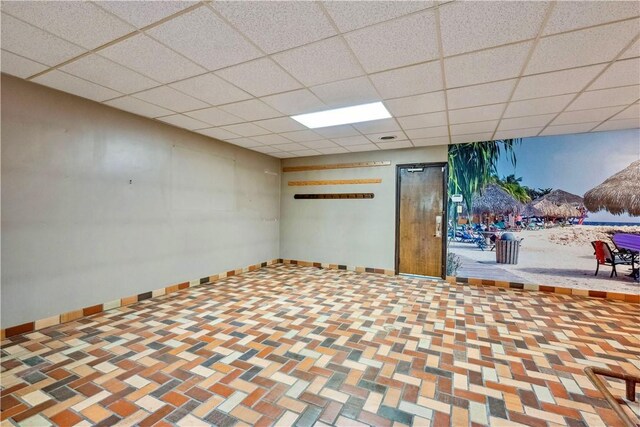 2408 Georgette St, Overbrook, PA 15234 - interior space with baseboards and a drop ceiling