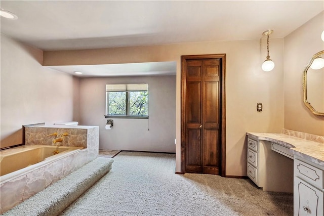 2408 Georgette St, Overbrook, PA 15234 - full bath with a bath, carpet, and vanity