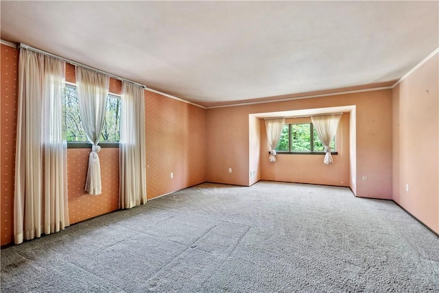 2408 Georgette St, Overbrook, PA 15234 - carpeted spare room featuring crown molding