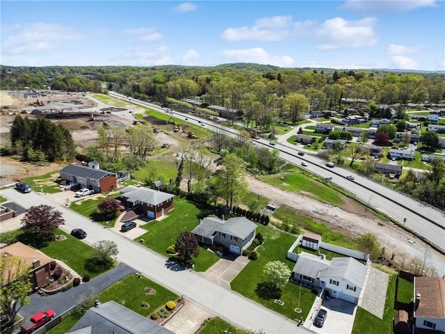 bird's eye view featuring a residential view