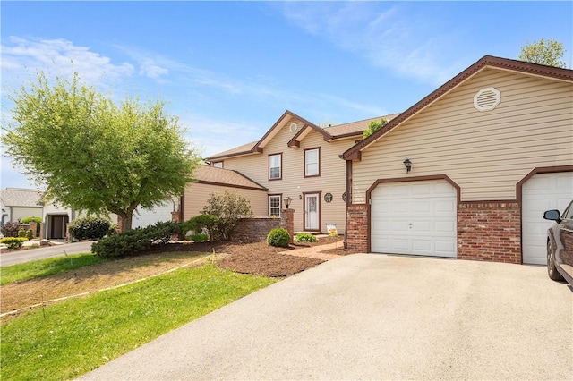 1470 Yorktown Dr, Cecil, PA 15055 - view of front facade with concrete driveway and brick siding
