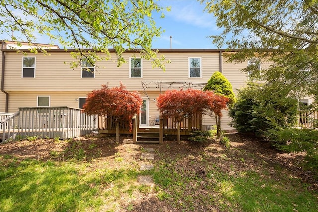 1470 Yorktown Dr, Cecil, PA 15055 - rear view of property with a deck and a pergola