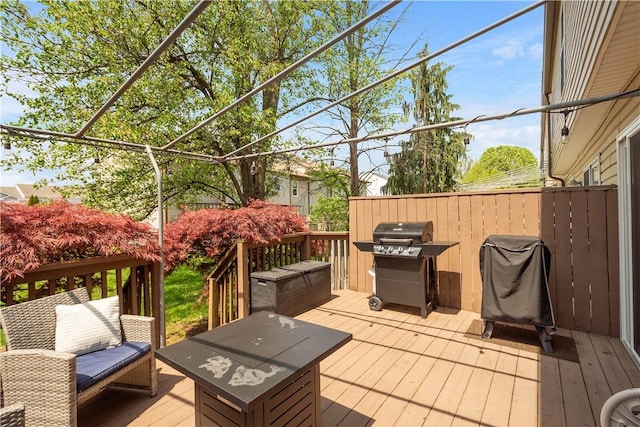 1470 Yorktown Dr, Cecil, PA 15055 - wooden terrace featuring grilling area