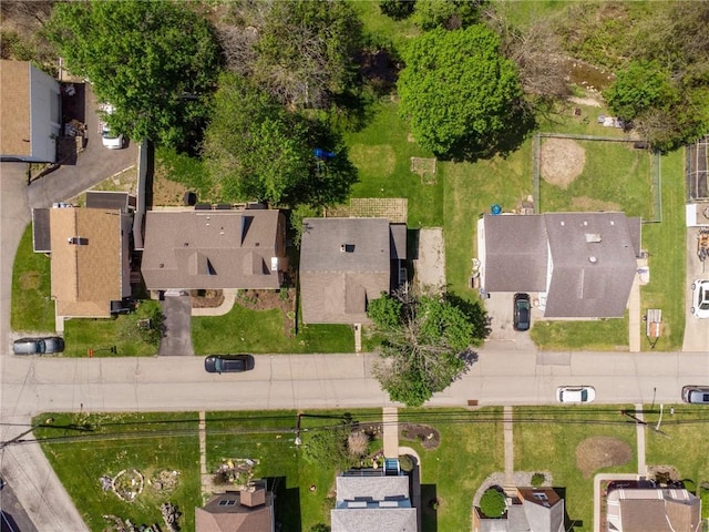drone / aerial view featuring a residential view