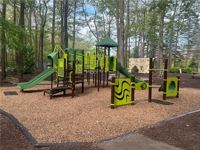 view of community jungle gym