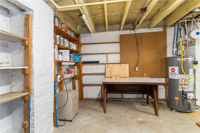 4004 Windsor St, Greenfield, PA 15217 - unfinished below grade area featuring water heater and a workshop area