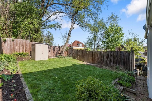 4004 Windsor St, Greenfield, PA 15217 - view of yard featuring an outbuilding, a shed, and a fenced backyard