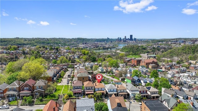 4128 Winterburn, Greenfield, PA 15207 - birds eye view of property with a water view and a residential view