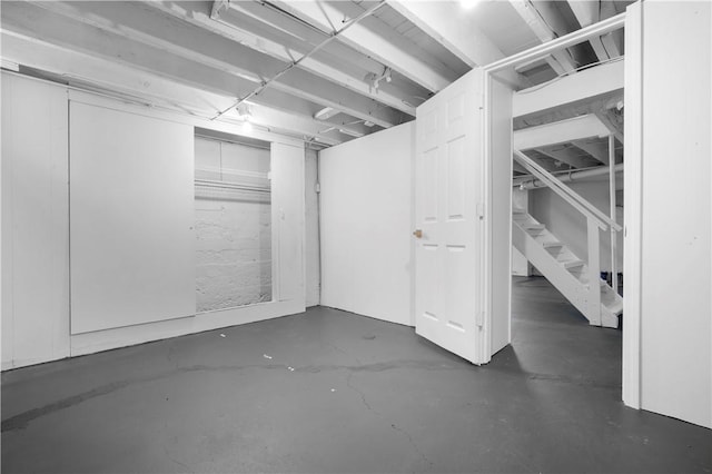 205 Berkley Ave, Forest Hills Boro, PA 15221 - unfinished below grade area with stairs