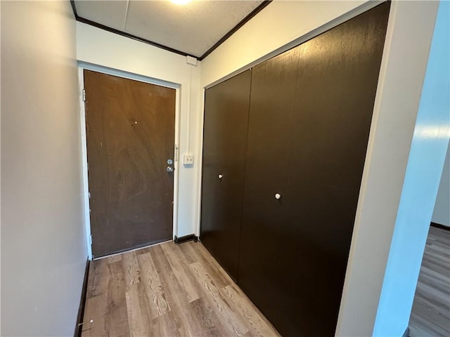 doorway featuring light wood-style floors
