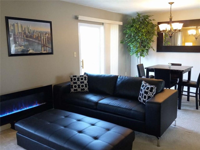 116 Antlerhollow Ct, Cranberry Twp, PA 16066 - carpeted living area with a chandelier