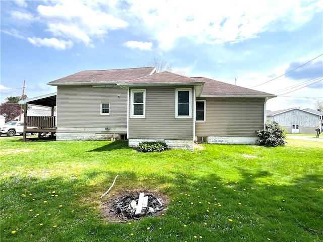 420 Church St, Harrisville Boro, PA 16038 - back of property with a yard