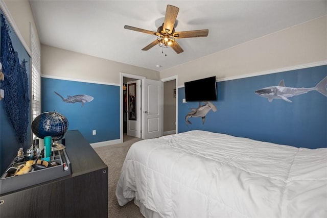 118 General Ct, Lehigh Twp, PA 16063 - bedroom featuring carpet flooring, baseboards, and ceiling fan